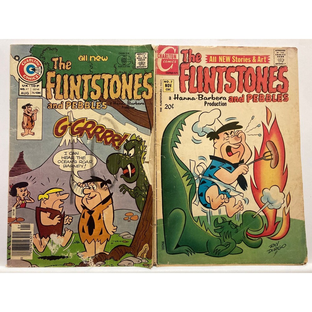 Flintstones and Peebles 1971 Comic Books • Vintage lot of 2 • Ray Dirgo